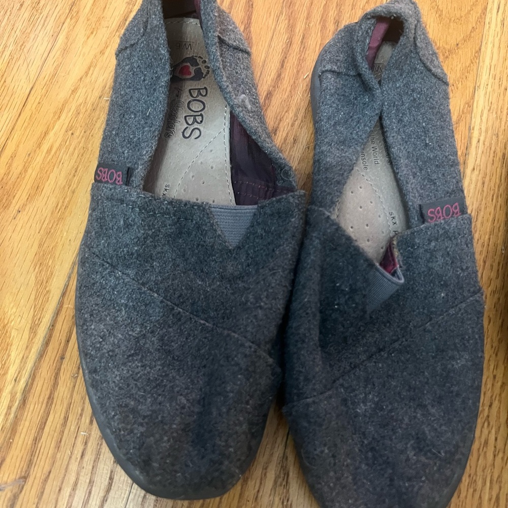 Skechers BOBS Charcoal Grey Slip-On Loafers